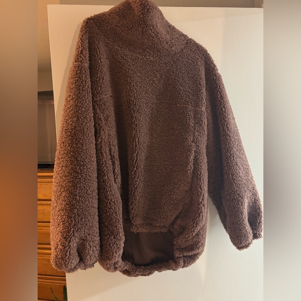 lululemon athletica mauve Cowl Neck Sweater/jacket